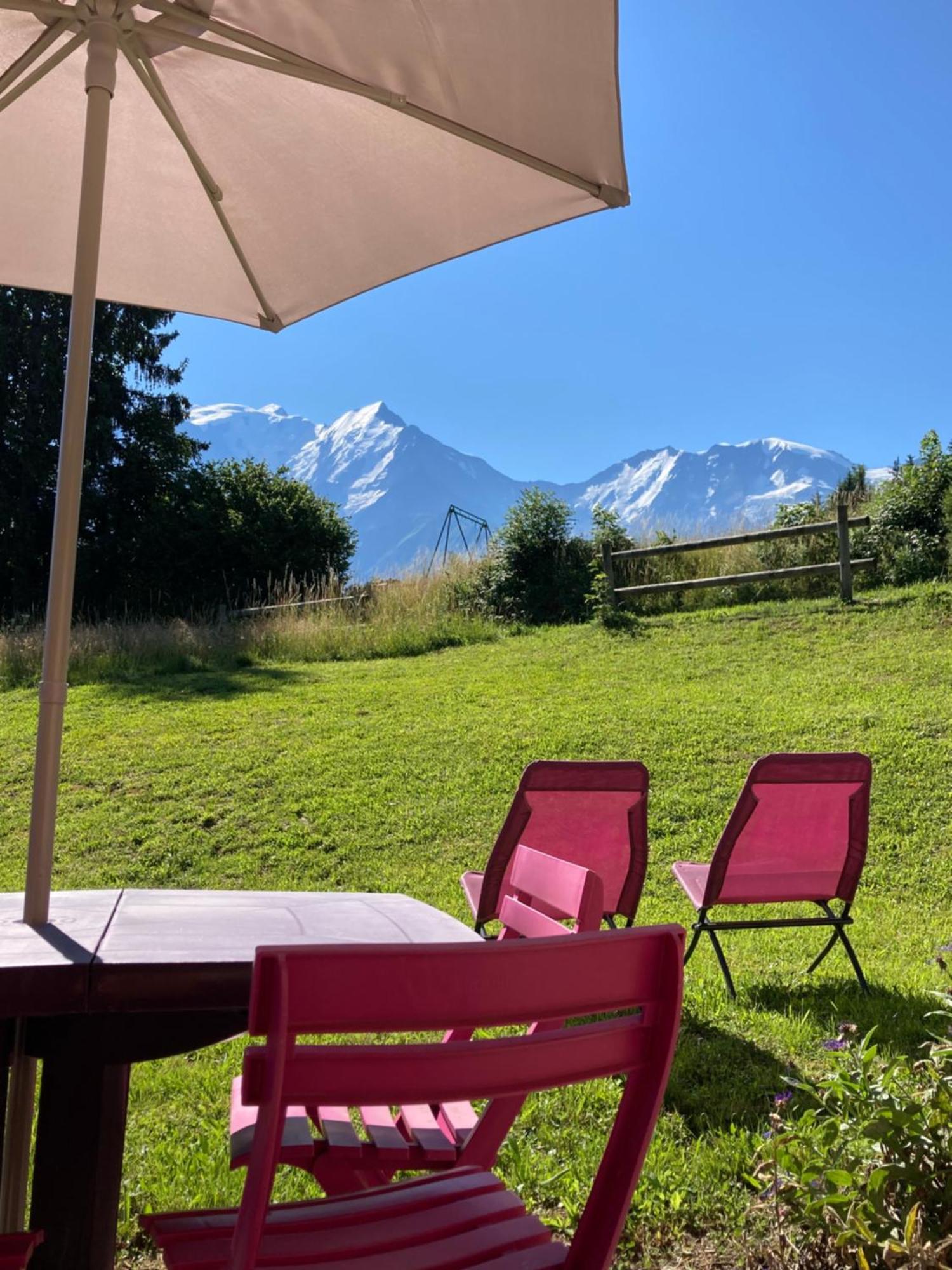 Ferienwohnung Marie Mont Blanc Vue Mont Blanc Saint-Gervais-les-Bains Exterior foto